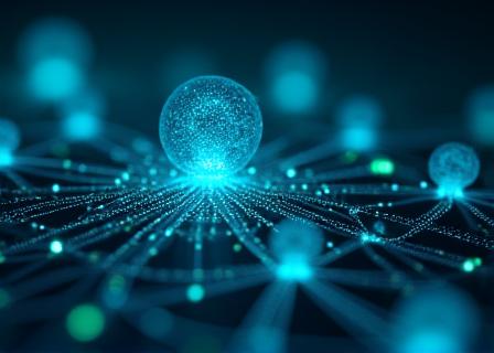 データの安全性を象徴する抽象的なビジュアル